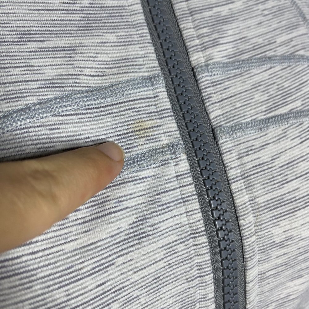 Lululemon Define Jacket Gray Striped Full Zip Moc… - image 2